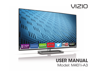 Manual VIZIO M401i-A3 Razor LED Television