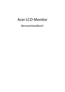 Bedienungsanleitung Acer EEB243YU LCD monitor