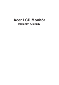 Kullanım kılavuzu Acer BE270K LCD ekran