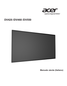 Manuale Acer DV550 Monitor LCD