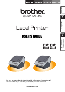 Handleiding Brother QL-500 Labelprinter