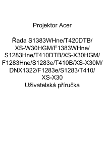 Manuál Acer S1283Hne Projektor