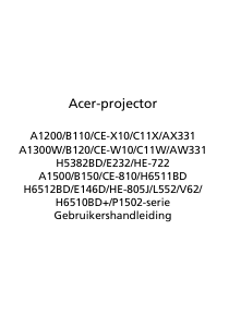Handleiding Acer A1500 Beamer