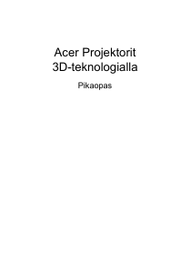 Käyttöohje Acer X125H Projektori