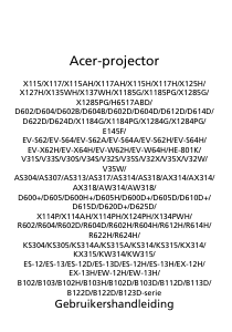 Handleiding Acer X1285PG Beamer