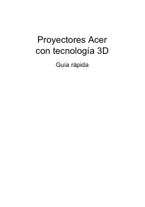 Manual de uso Acer X135WH Proyector