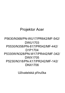 Manuál Acer P5230 Projektor