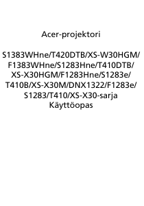 Käyttöohje Acer S1383WHne Projektori