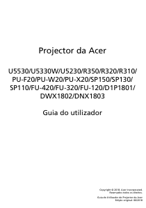 Manual Acer U5230 Projetor