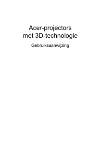 Handleiding Acer S1386WH Beamer