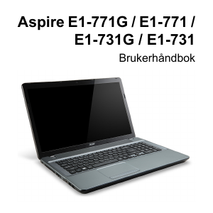 Bruksanvisning Acer Aspire E1-771G Laptop