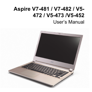 Manual Acer Aspire V7-481PG Laptop