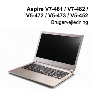 Brugsanvisning Acer Aspire V7-481P Bærbar computer