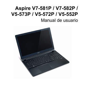 Manual de uso Acer Aspire V7-582PG Portátil