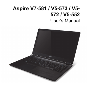 Manual Acer Aspire V5-572G Laptop