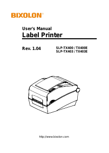 Manual Bixolon SLP-TX403 Label Printer