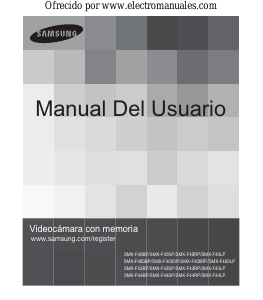 Manual de uso Samsung SMX-F40LP Videocámara