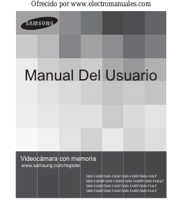 Manual de uso Samsung SMX-F43SP Videocámara