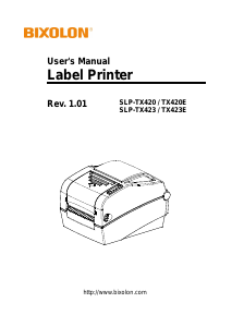 Handleiding Bixolon SLP-TX420 Labelprinter