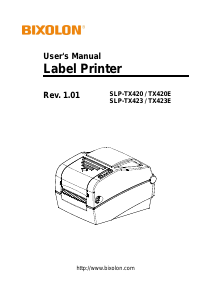 Manual Bixolon SLP-TX423E Label Printer
