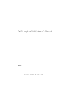 Manual Dell Inspiron 1720 Laptop