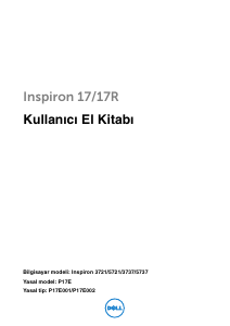 Kullanım kılavuzu Dell Inspiron 17R 5737 Dizüstü bilgisayar