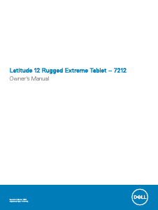 Manual Dell Latitude 7212 Rugged Extreme Tablet Laptop