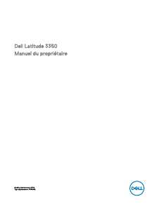 Mode d’emploi Dell Latitude 3350 Ordinateur portable