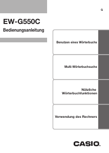 Bedienungsanleitung Casio EW-G550C Elektronisches wörterbuch