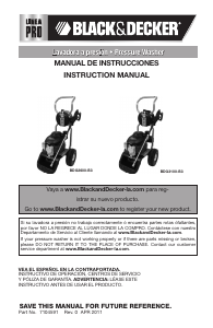 Manual de uso Black and Decker BDG2600-B3 Limpiadora de alta presión