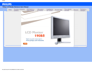 Manuale Philips 190B8CS Monitor LCD