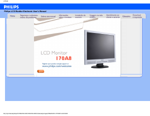 Manual Philips 170A8FS Monitor LCD