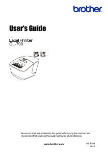 Handleiding Brother QL-700 Labelprinter
