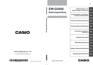 Bedienungsanleitung Casio EW-G3500 Elektronisches wörterbuch