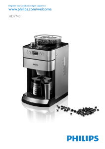 Bruksanvisning Philips HD7740 Kaffebryggare