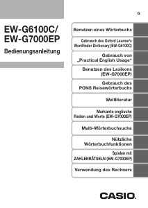 Bedienungsanleitung Casio EW-G6100C Elektronisches wörterbuch