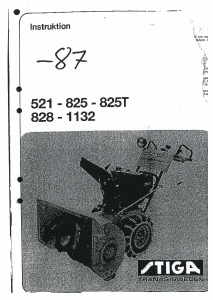 Bruksanvisning Stiga 521 Snöslunga