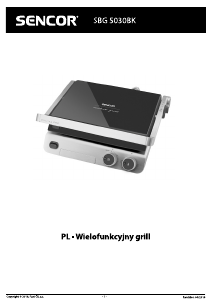 Instrukcja Sencor SBG 5030BK Kontakt grill