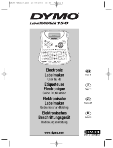 Bedienungsanleitung Dymo LabelManager 150 Etikettendrucker