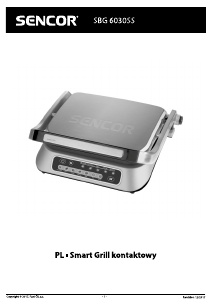 Instrukcja Sencor SBG 6030SS Kontakt grill