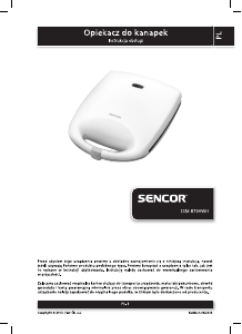 Instrukcja Sencor SSM 8700WH Kontakt grill