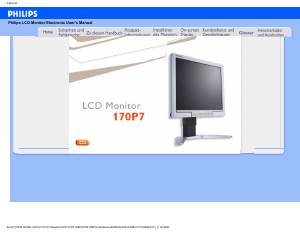 Bedienungsanleitung Philips 170P7EG LCD monitor