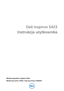 Instrukcja Dell Inspiron 14z 5423 Komputer przenośny