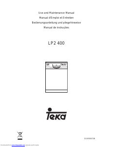 Manual Teka LP2 400 Máquina de lavar louça