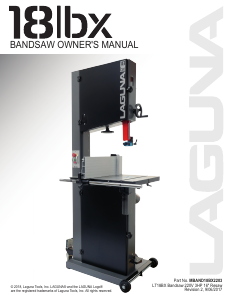 Manual Laguna LT18BX Bandsaw