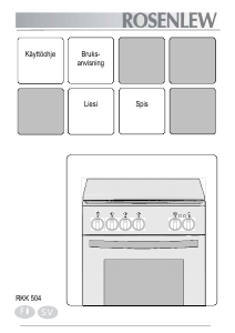 Käyttöohje Rosenlew RKK504 Liesi