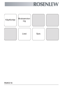Bruksanvisning Rosenlew RMK518 Spis