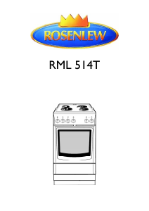 Käyttöohje Rosenlew RML514T Liesi