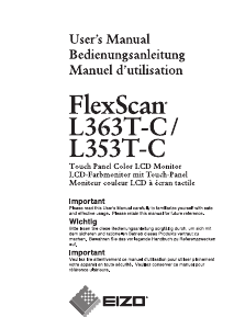 Handleiding Eizo FlexScan L363T-C LCD monitor