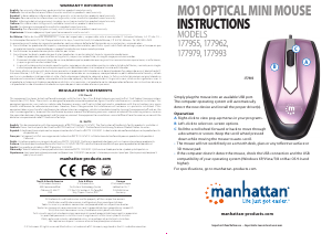 Mode d’emploi Manhattan 177955 MO1 Souris